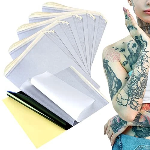 ASTARON 50 feuilles de papier de transfert de tatouage 4 couches de papier po...