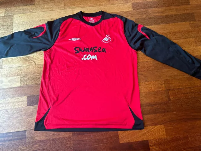 Swansea City rare red goalkeeper shirt Umbro XL 2008/09 home unworn