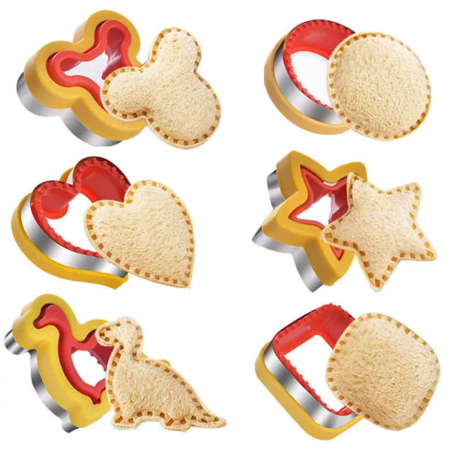 Sandwich Mould Animal Dinosaur Star Heart Shape Stainless Steel Bread Mould~