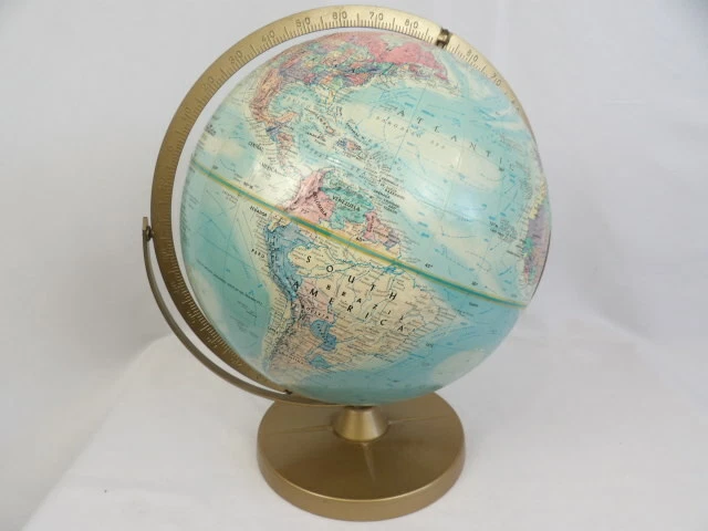 Vintage Replogle World Nation Series 12" Globe LeRoy Tolman Raised Relief USSR