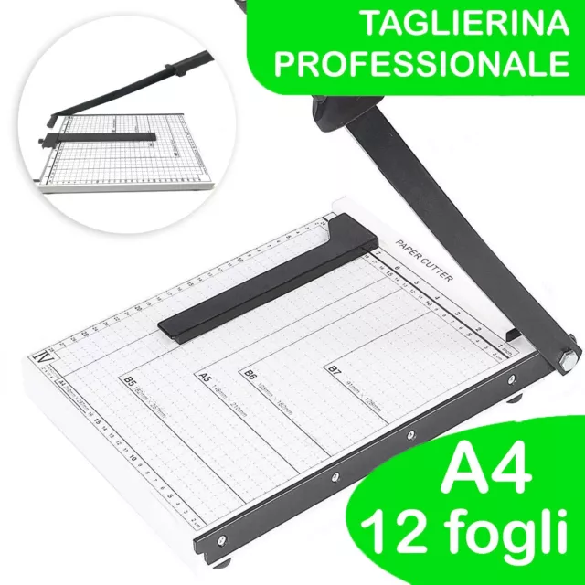 Taglia Carta Taglierina Professionale Cutter per Fogli A4 A5 A6 A7 Ghigliottina