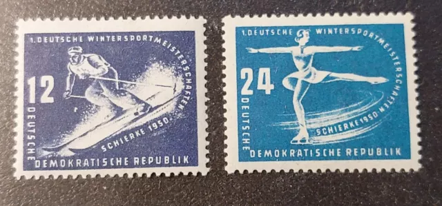 Briefmarken DDR Satz 1. Deutsche Wintersportmeisterschaften 1950, postfrisch