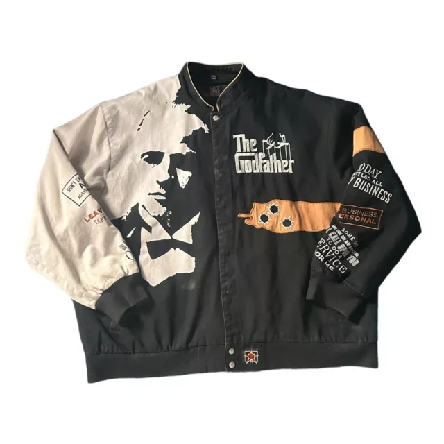 JH Design Godfather Don Corleone Bomber Snap Up Jacket Size 4XL  Jeff Hamilton