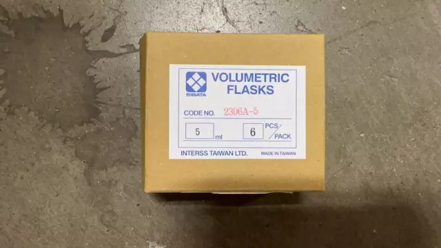 SIBATA 2306A-5 Volumetric Flask,21mm dia.,PK6