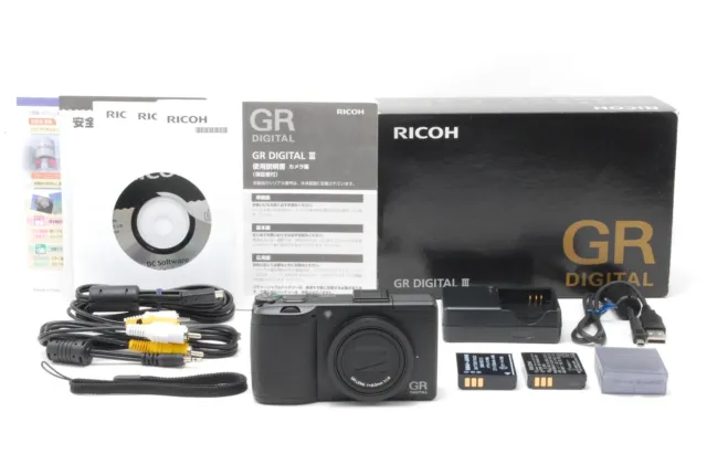 [TOP MINT BOX] Ricoh GR Digital III 3 10.0MP Black Compact Digital Camera JAPAN