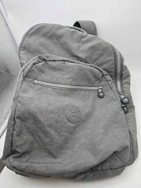 Kipling Seoul Large Laptop Backpack Bag  Gray 15”