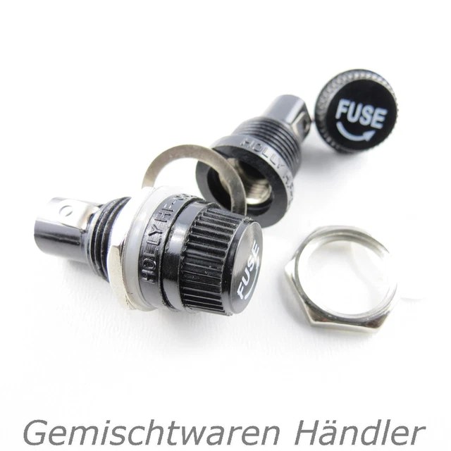 2x Porte-Fusibles avec Bouchon à Vis pour 5x20 MM Avec Soudure Fusible Support
