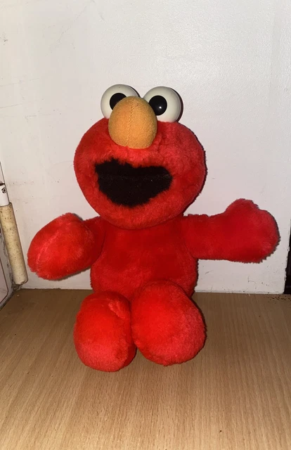 ANCIENNE PELUCHE ELMO rock roll 1998 Tyco Toy Guitare Deco Rétro EUR 29