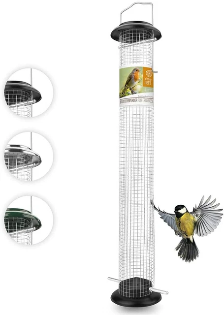 Vogelfutterspender Schwarz  Erdnussfutterspender Aus Rostfreiem | Nüsse Erdnüsse