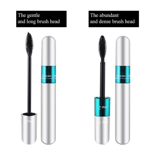 Mascara estensione ciglia doppio lato 4D impermeabile fibra di seta volume mascara XAT