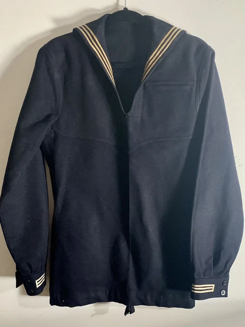WWII US NAVY Enlisted Seaman Dress Blue Jumper Top £18.84 - PicClick UK