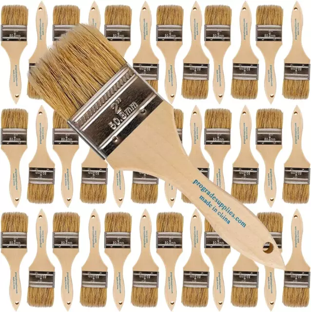 Pro Grade - Chip Paint Brushes - 36-Pack - 2 Inch Chip Brush for Paints