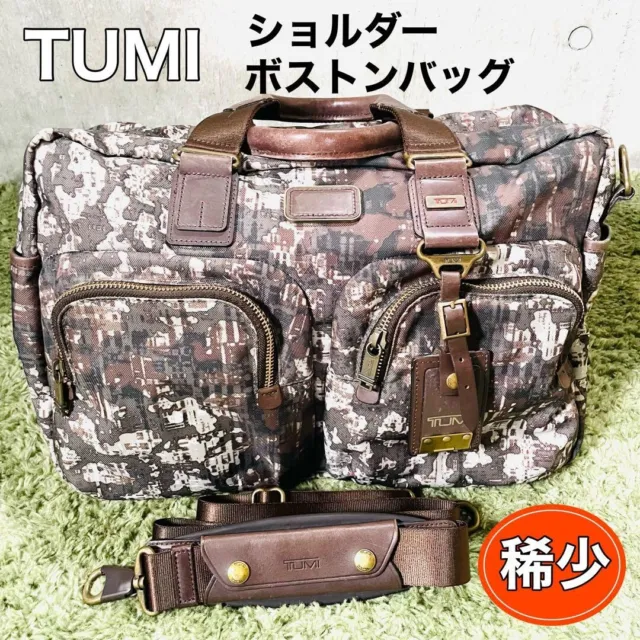Tumi TUMI 22340 ALPHA BRAVO Camouflage 2way Shoulder/Boston Bag Olive Used