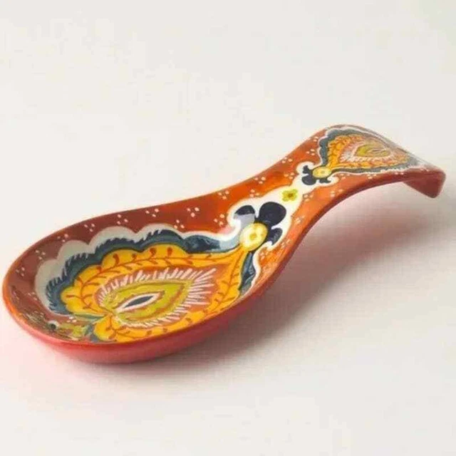 Anthropologie Izmir Paisley Ceramic Spoon Rest