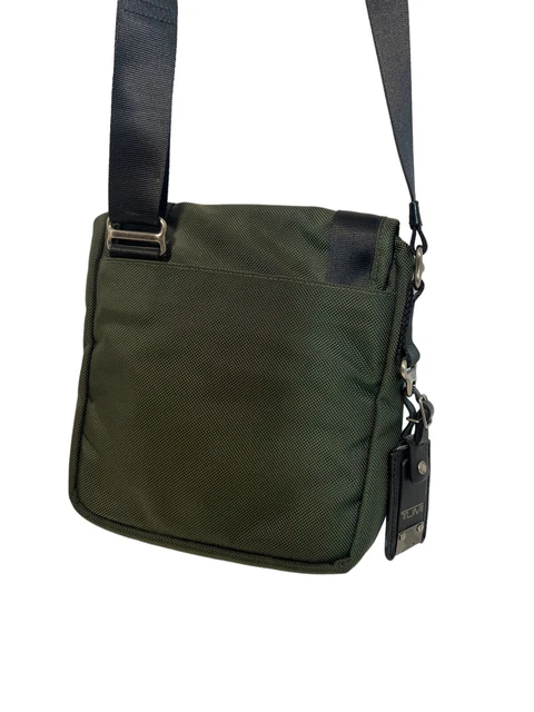 Tumi Alpha Bravo Barstow Crossbody Bag Green Nylon Travel Small Mens Bag 11