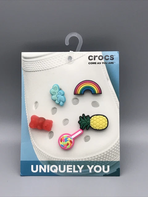 Crocs AUTHENTIC Jibbitz Charms 5-Pcs Gummy Bear, Pineapple, Rainbow, Lollipop..