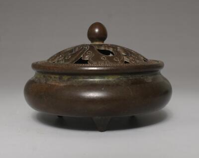 Old Chinese Bronze Incense Burner With Minggu MK