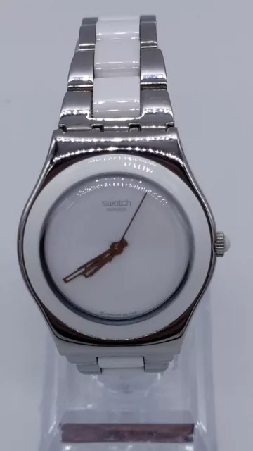 Swatch Irony Tresor Blanc White Dial Ladies YLS141GC mvt ETA bracciale Ceramica