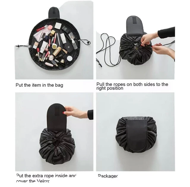 Portable Makeup Drawstring Bags Storage Magic Travel Pouch Cosmetic Make up Bag