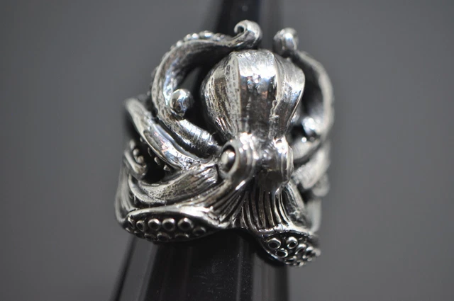 Massive OCTOPUS RING 925 Sterling Silver Ocean Sea Creature Tentacle Animal