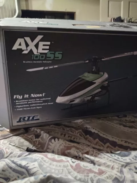 AXE 100 SS Brushless Aerobatic Helicopter And Many New Replacement Parts