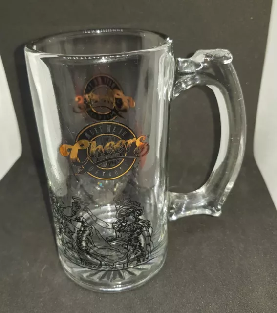 Cheers Meet Me In Detroit 1997 Glass Beer Stein Approximately 5.5" In Height