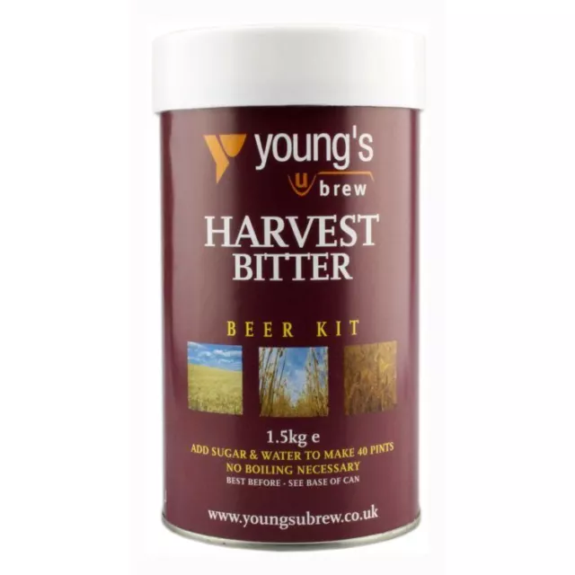 Kit de elaboración casera de cerveza amarga cosecha de 40 pintas (23 L) Young's