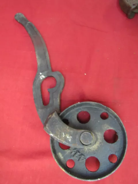 Antique Myers & Bro Cast Iron Hardware Hanger Barn Door Sliding Door Roller 6