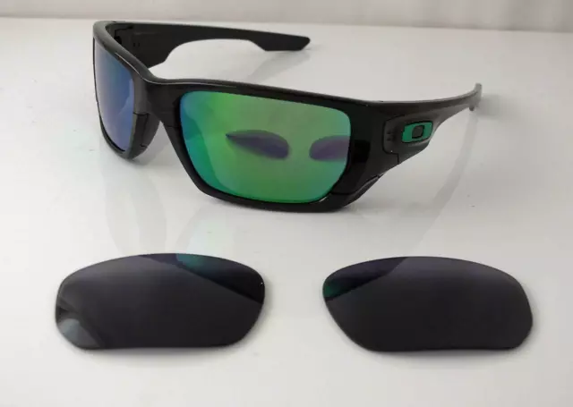 Oakley Sunglasses  Style Switch 9194 02  Polished Black Frame 2 Sets Lenses Rare