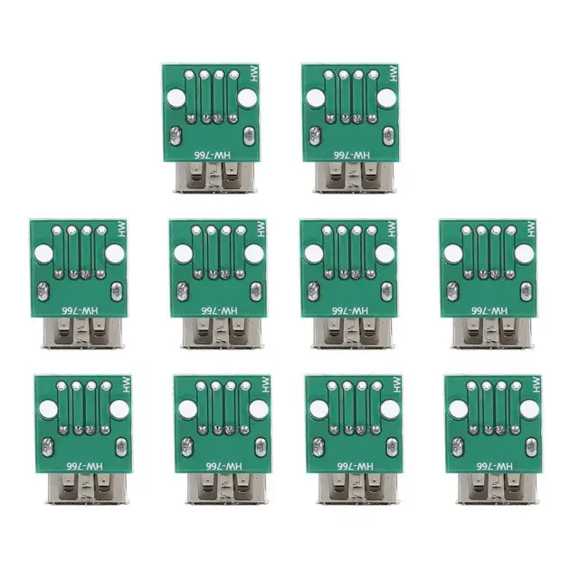 10pcs Type A Female USB to DIP 2.54mm Connector Female USB PCB Board Converter