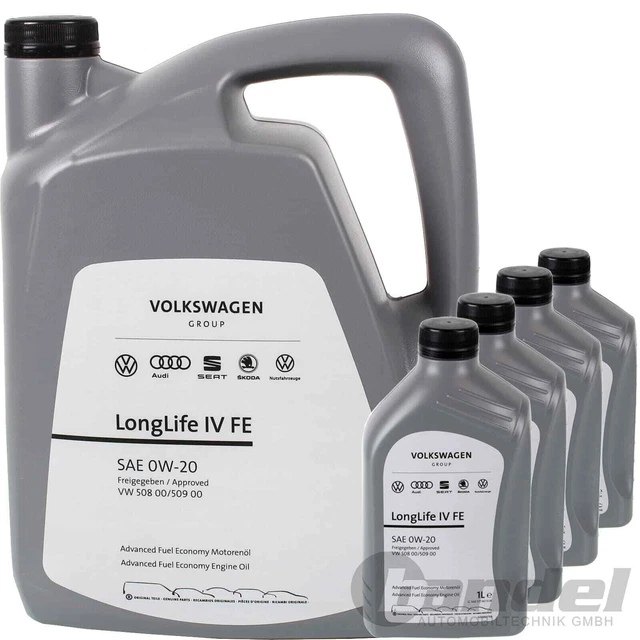 9 L OLIO ORIGINALE 0W20 LONGLIFE 4 IV per VW AUDI SKODA SEAT 508.00/509.00 OLIO MOTORE