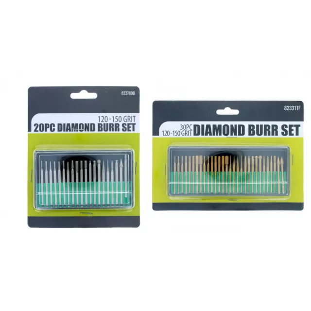 Universal Tool Assorted Diamond Burr Set 120-150 Grit .125 Inch Shank (Multiple