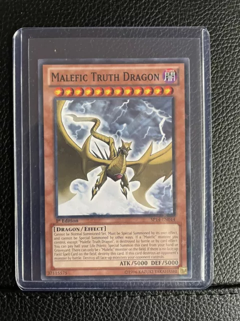 YuGiOh Malefic Truth Dragon SP14-EN044 Starfoil Rare 1st Edition NM