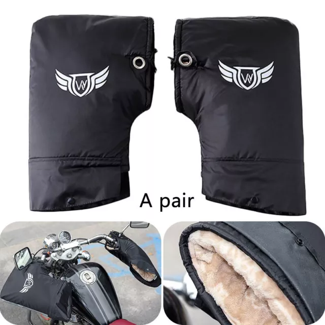 Waterproof Motorcycle Motorbike Scooter Gloves Warm Handlebar Mitts Muffs Cover