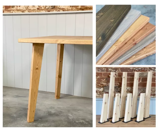 DIY LEGS // Wooden Tapered Dining Table / Bench / Coffee Table Legs - Set of 4