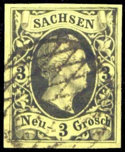 1851, Altdeutschland Sachsen, 6, gest. - 2717831