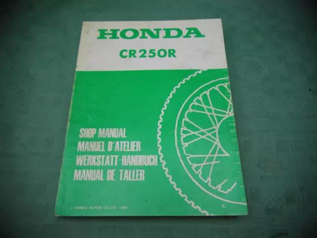 HANDBUCH HONDA CR250 1985 (int.cc*) OWNERS MAINTENANCE SHOP MANUAL WERKSTATT