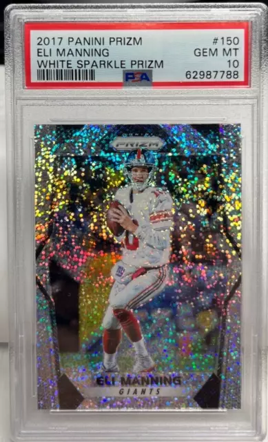 Eli Manning 2017 Panini Prizm RC White Sparkle prizm #150 - PSA 10 GEM MT