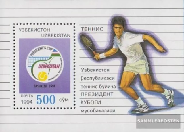 Usbekistan Block3 (kompl.Ausg.) postfrisch 1994 Tennis