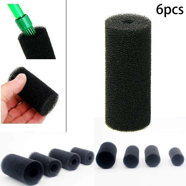 6* Filtro esponja filtro de desbordamiento para tanque de peces acuario prefiltro cabeza bomba de aire espuma redonda