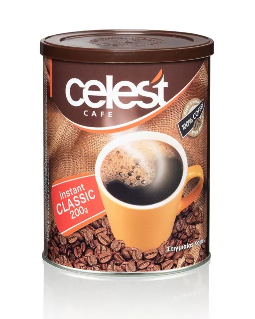 Coffee Instant Hot / Cold Cyprus Greek Frappe CELEST Rich Aroma - 1 Pack of 200g
