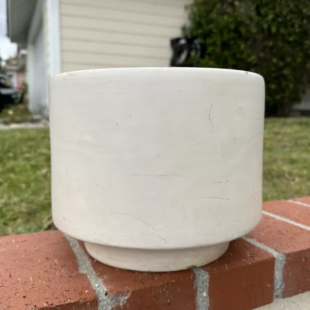 Vintage Gainey Ceramics C-10 Matte White Planter Pot | MCM Mid Century Modern