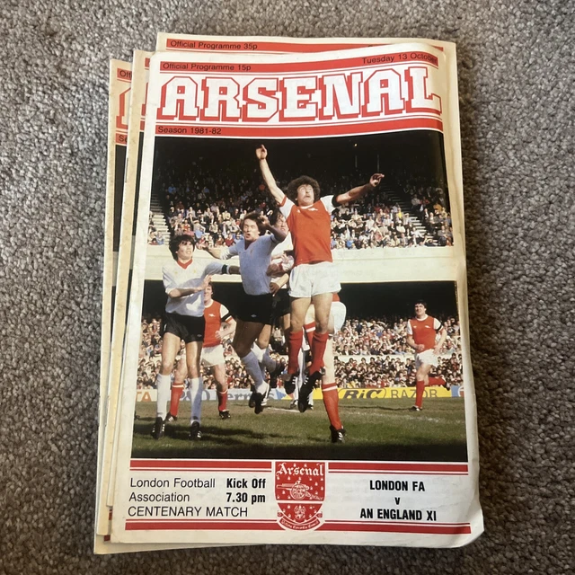 ARSENAL HOME PROGRAMMES Bundle 19811982 £3.00 PicClick UK