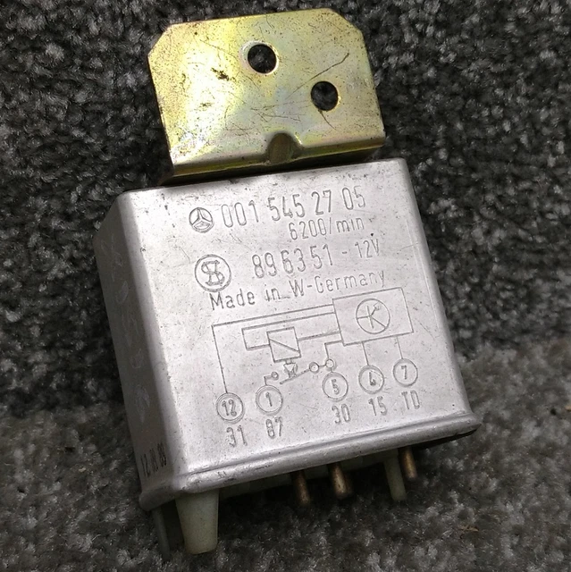 MERCEDES FUEL PUMP Idle Shut Off Valve Relay 0015452705 W123 W201 190