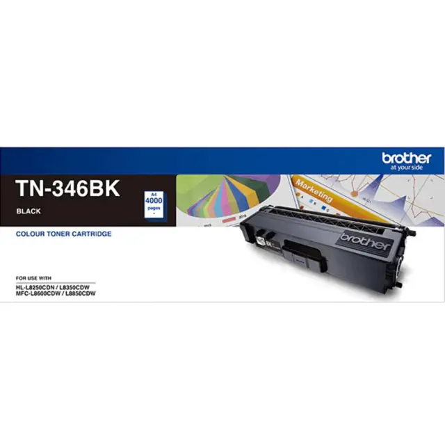 NEW Brother TN346 Toner Ink Cartridge Black Genuine TN-346BK