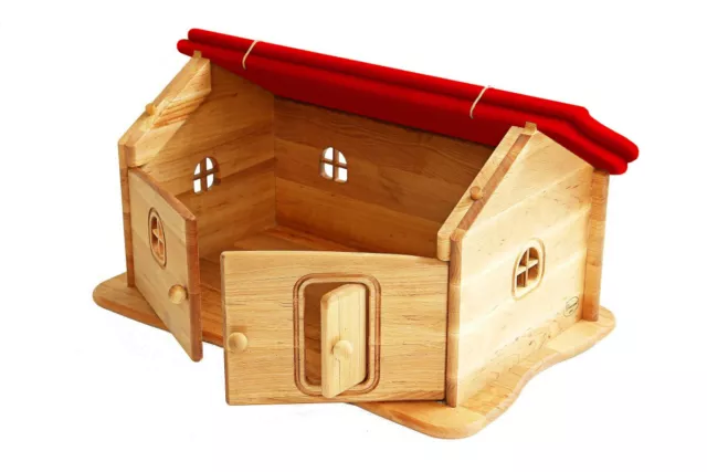 Drewart grande maison avec toit rouge, ferme, petite ferme pour enfants 2