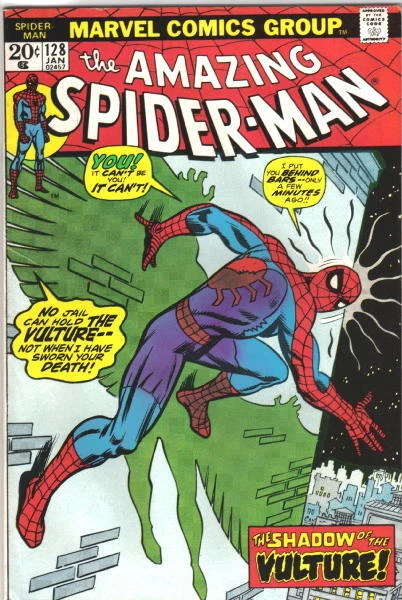 the Amazing Spider-Man Comic Book #128 Marvel Comics 1974 FINE+
