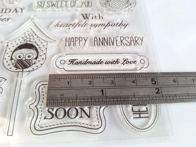 16 klare Briefmarken niedliche Eulen Gefühle Kartenherstellung Scrapbooking Journal Wohnkultur 3