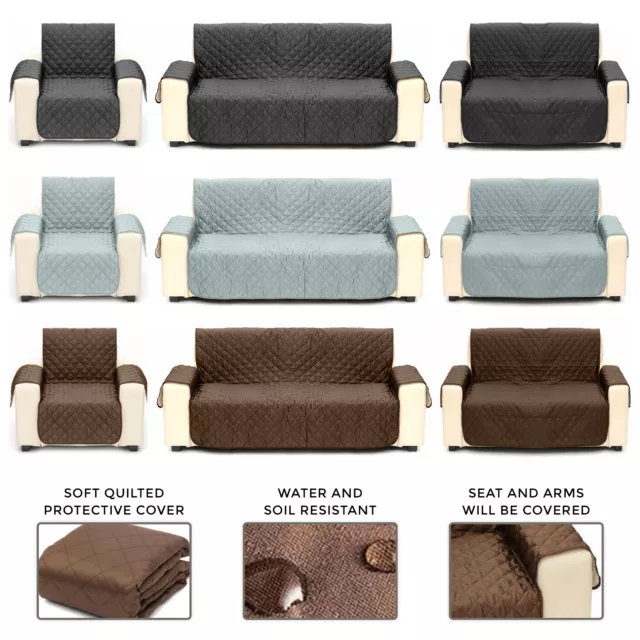 Sofa Covers Quilted Throw Washable Anti Slip Cover Couch Furniture Protector Pet