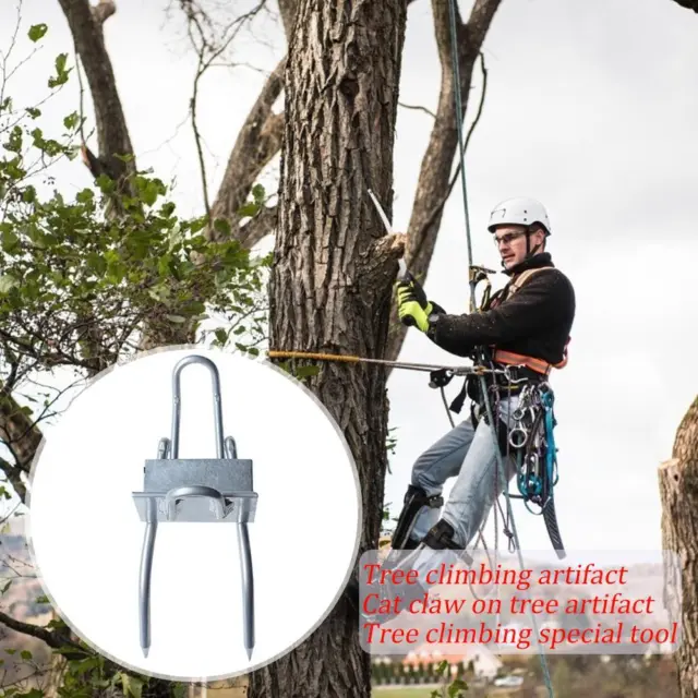 Tree Climbing Tool Spur Multifunktion Pole Climbing Spikes Schuhe (Silber)